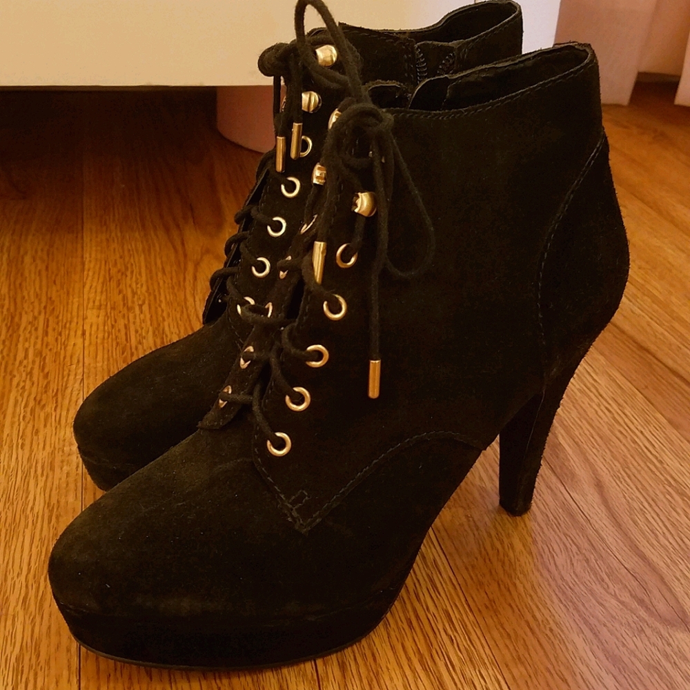 Heel Suede Booties